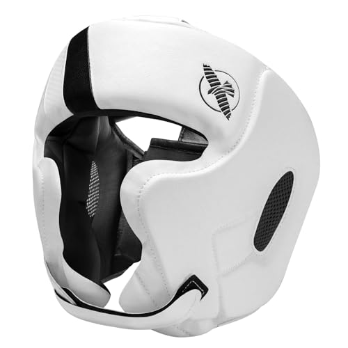 Hayabusa T3 Boxing Headgear Adjustable - color: White, size: Medium