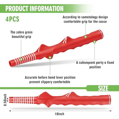 Arrowbash Golf Training Grip Right Handed Swing Grip Trainer Aid Tool for Men Club Accessories - color: Red