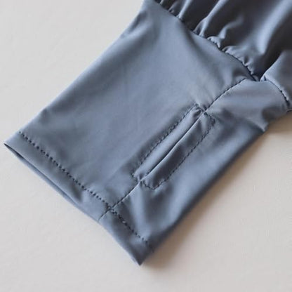 Women’s Active Relax Fit Sun Protection Arm Sleeves with Thumb Holes - color: Grey