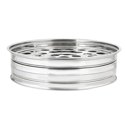 Communion Wine Tray Without Lid for Churches, 40 Cup Silver Stainless Steel Open Style Tray, Stackable Communion Tray, Reusable Communion Cups, Rust Proof, Dishwasher Safe, Bread Plate Compatible - color: Silver (Only Tray Without Lid), size: 11.7" x 11.7