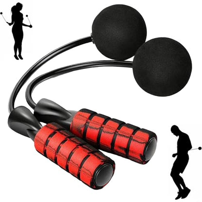 Weighted Cordless Jump Rope, Adjustable Ropes Tangle-Free High Speed Skipping Rope For Fitness Workout Indoor Outdoor, Ropeless Bod Rope Great For Weight Loss Improving Fitness In Small Spaces