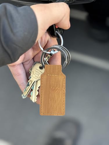 LaserGram Rectangle Keychain, Allah 2, Personalized Engraving Included (Bamboo) - color: Bamboo