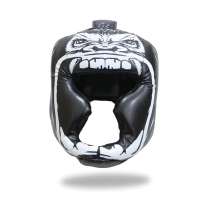 TRAINED Boxing Headgear Black S/L Use for MMA Training Kickboxing, Muay Thai, Sparring, Karate and Taekwondo Head Guard. - size: Small, style: Gorilla