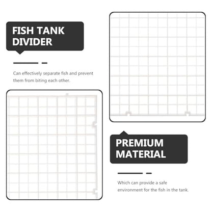 DOITOOL 6 Pcs Aquarium Fish Tank Dividing Plates Bottom Isolation Filter Trays White 30x30x0.7cm Grid Divider Boards for Fish Tank Separation and Spawning
