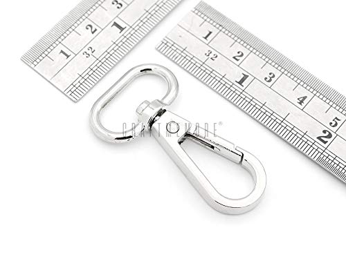CRAFTMEMORE Snap Hook Swivel Push Gate Lobster Clasps Fashion Clips Purse Making FS10 Pack of 10 (Silver, 3/4 Inch) - color: Silver, size: 3/4 Inch