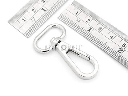 CRAFTMEMORE Snap Hook Swivel Push Gate Lobster Clasps Fashion Clips Purse Making FS10 Pack of 10 (Silver, 3/4 Inch) - color: Silver, size: 3/4 Inch