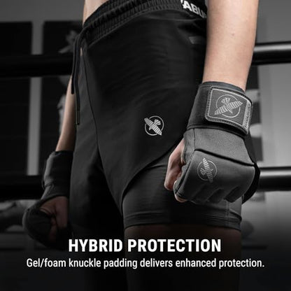 Hayabusa Deluxe Quick Wraps for Men and Women - Boxing & Martial Arts Hand Wraps - color: Charcoal, size: X-Large