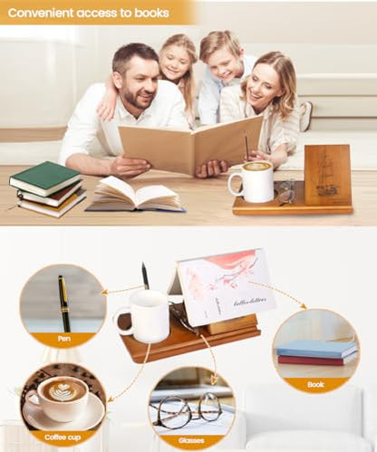 Triangle Book Holder with Sailboat Design,Nautical Wooden Book Stand for Reading Valet with Cup Holder, Mini Bookshelf,Tablet Stand for Book Lover，Sailor Birthday&Mothers Day Gift Coastal Home Decor - style: Sailing boat