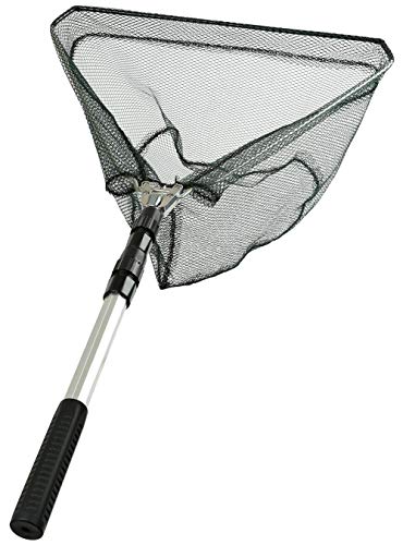 RESTCLOUD Fishing Landing Net with Telescoping Pole Handle, Fishing net Freshwater for Kids Men Women, Extend to 40-63 Inches - style: A: Aluminum Handle, 50" Full
