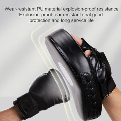Boxing Mitts Strike Pad Kick Shield Equipment Training Gear Paws | PU Leather for Jiu-jitsu Kali Thai Karate Home Gym Club Boxing Equipment - color: Red