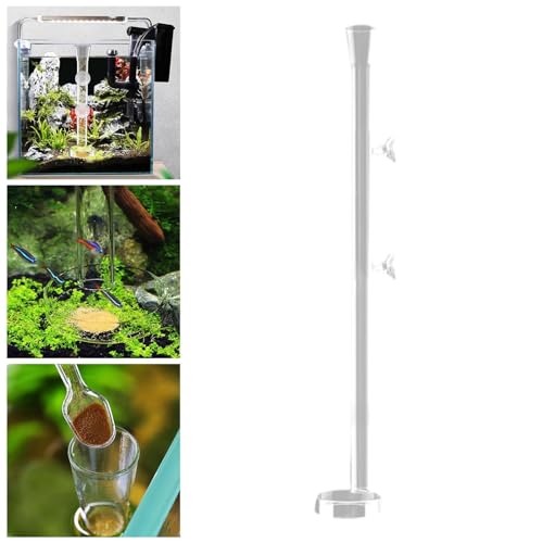 Aquarium Feeder Tube Multiuse Easy Installation Clear Feeding Tube Shrimp Feeder for Reptiles Turtle Home, 45cm