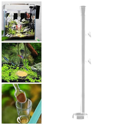 Aquarium Feeder Tube Multiuse Easy Installation Clear Feeding Tube Shrimp Feeder for Reptiles Turtle Home, 45cm