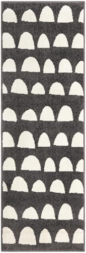 Rugs.com Whimsy Kids Collection Rug – 6 Ft Runner Dark Gray Medium-Pile Rug Perfect for Hallways, Entryways - color: Dark Gray, size: 2' x 6' Runner