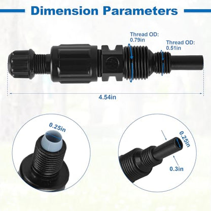1/4-Inch UCDBINJ Injection Check Valve Replacement for Stenner Pump Parts | Fit for 45/85/100/170 Series, S128/S420/S10P/VX/S/SV Series, Classic Series Peristaltic Pump Parts, Duckbill Check Valve 2PCS - size: 2-Pack