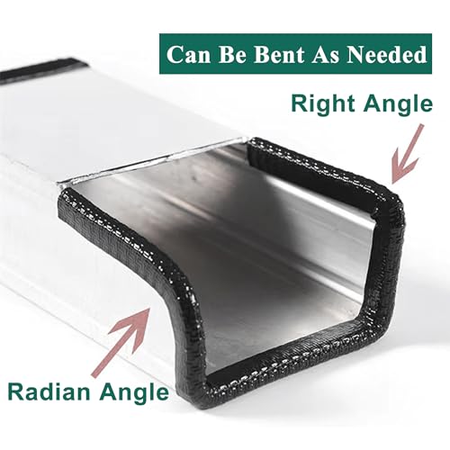 U Shape Rubber Seal Edge Strip Trim Guard for Panels, Car Doors, Steel Plates, Hatches, Table Corners, Fits Edge 1/32 to 1/4 Inch, 10Ft Length