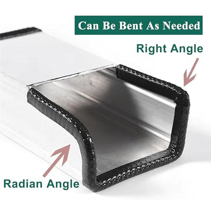 U Shape Rubber Seal Edge Strip Trim Guard for Panels, Car Doors, Steel Plates, Hatches, Table Corners, Fits Edge 1/32 to 1/4 Inch, 10Ft Length