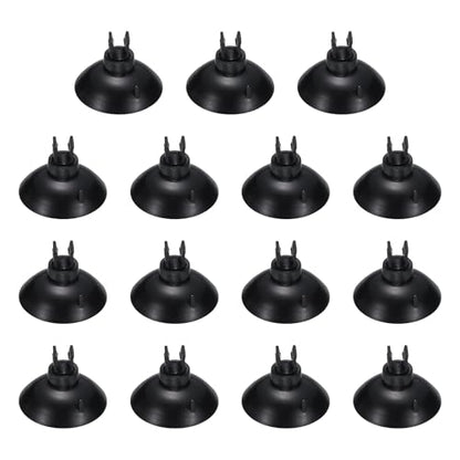 Aquarium Suction Cups, Fish Tank Suction Cups Clips Airline Tube Holders Clamps (Plastic, 15Pcs, Black) for 0.2" Fish Tank Airline Tubing Binding Moss Shrimp Nest, 5x30MM - color: Black, size: 5x30MM