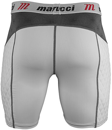 Marucci Men's Marucci Adult Elite Padded Slider Shorts - color: White, size: X-Large