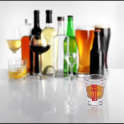 Kolder Mini Measure Heavy Glass, 20-Incremental Measurements Multi-Purpose Liquid and Dry Measuring Shot Glass, Red, Blue and Green, Set of 3 - color: Red, Blue and Green, size: Set of 3