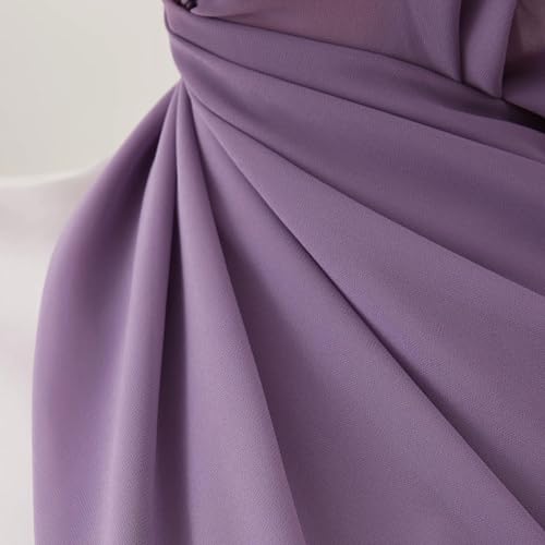 Modest Small Luxury Chiffon Hijab | Premium Lightweight, Flowy and Textured Chiffon Wrap Head Scarf for Women - color: Lilac