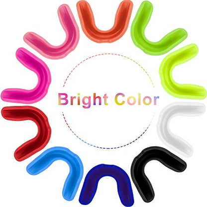 BBTO 20 Pcs Football Mouthguards Bulk - Youth & Adult Mouth Guard No Boil Mouthpiece Adult Youth Soft Mouth Guard for Lacrosse Basketball Hockey Wrestling - color: Vivid, size: L
