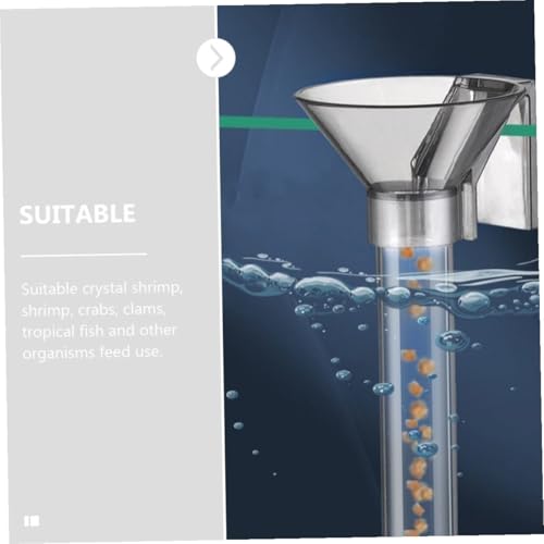 GANAZONO Fish Tank Shrimp Feeder Tube Plastic Fish Feeding Ring Aquarium Accessory for Directed Feeding and Shrimp Multifunctional Feeder Set