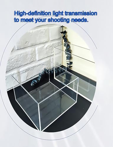 5MM/0.2In Thickness Acrylic Display Cabinet, Shallow Water Tank, Portable Food and Cosmetics Storage Box, Transparent Acrylic Floating Photography Props Shooting Tray(15x10x20cm/5.9x3.9x8in) - size: 15x10x20cm/5.9x3.9x8in