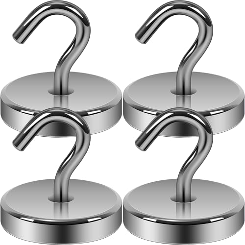 Neosmuk Magnetic Hooks for Cruise Cabins,170lb Heavy Duty,Gunmetal,4 Pack - color: Gunmetal, size: 1.42 inches