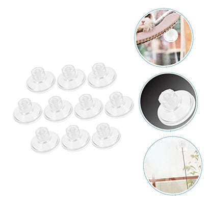 10Pcs Aquarium Suction Cups with Threaded Screw Nut Pull High Transparency Suction Cup Kit for Glass Turtle Basking Platforms and Incubation Boxes Abs PVC Material