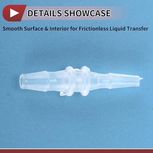 Plastic Hose Barb Fitting 1/16" x 3/32" OD Barb Straight Through Pipe Connector Clear 5 Pcs - size: 1/16"-3/32"