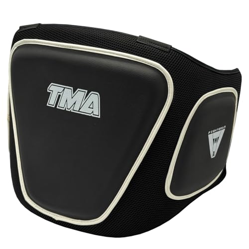 TMA Boxing Belly Pad Chest Guard MMA Body Protector Martial Arts Rib Shield Armour, Muay Thai, Kickboxing, Taekwondo Training, Maximum Durability, Secure Fit