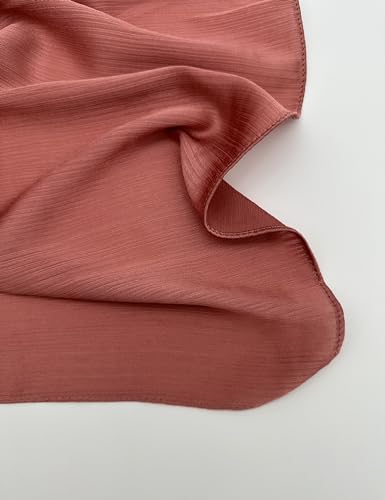 Satin Crepe Hijab Scarf for Women - color: Black