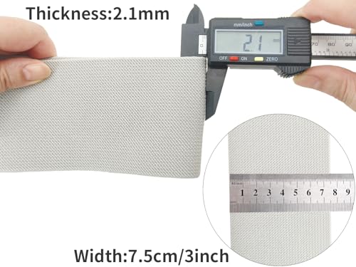 Gray Knit Elastic Band 3 inch 5 Yards Double-Side Twill Woven Elastic Heavy Stretch Elastic Spool for Sewing Pants Waistband, Wigs, Skirts, Craft DIY Projects (#29) - color: Gray #29