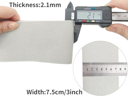 Gray Knit Elastic Band 3 inch 5 Yards Double-Side Twill Woven Elastic Heavy Stretch Elastic Spool for Sewing Pants Waistband, Wigs, Skirts, Craft DIY Projects (#29) - color: Gray #29