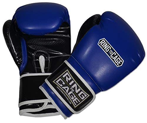 Gym Training Stand-Up Boxing Gloves - color: Blue, size: Large weighs 16oz