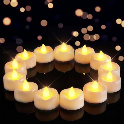 merrynights LED Candles, 50Pack Tea Lights Candle Battery Operated Bulk, Flameless Tealight Candle, Realistic Tea Lights for Christmas Halloween Wedding Diwali Decor, 1.5'' D X 1.25'' H, Warm Yellow - color: Warm Yellow, size: 50-Pack