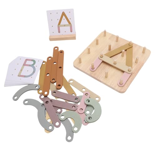 Wooden Letter Number Construction Puzzle Activity Set, Made from Safe Materials, Ideal for Teaching Aid, for Family Bonding, Wooden Letter and Number Construction Activity