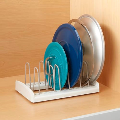 YouCopia StoreMore Adjustable Pot Lid Organizer, Standard, White - size: Lid Holder Classic