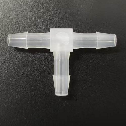 3 Way Tee Connector Equal Barbed T-Fitting 3 Way Hose Barb Adapter for Laboratory Biochemical Analytical Instruments Food Machinery Aquarium Equipment 100pc/pk (4.8mm 3/16'' Sq) - size: 4.8mm 3/16'' Sq