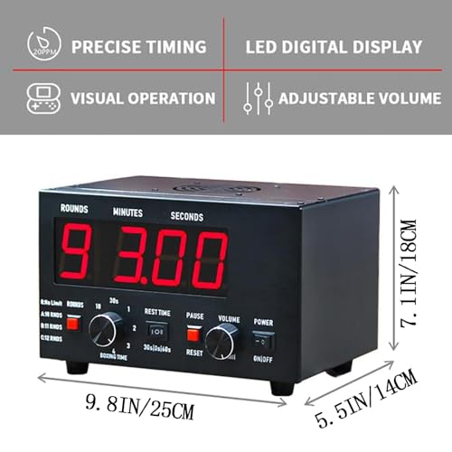 Boxing Interval Timer, Professional Gymnastics Timer with LED Display, Workout Times and Selectable Cycle Reps, Gymnastics Interval Timer,Blue - color: Blue