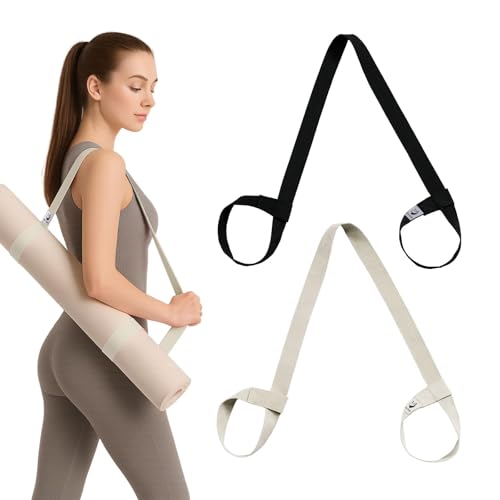 Slim Panda 2-Pack Yoga Mat Straps, Adjustable Yoga Mat Straps, Yoga Mat Storage Straps (Yoga mat not included)