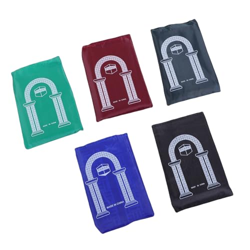 GLOGLOW Portable Prayer Mat 5Pcs Nylon Travel Pray Mat Lightweight Foldable for Prayer Yoga Meditation with 5 Colors Easy to Carry