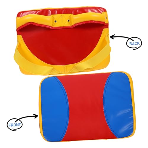 BESPORTBLE Small Curved Kickboxing Training Pad Lightweight Taekwondo Side Kick Shield with Wrist Strap for Martial Arts Practice
