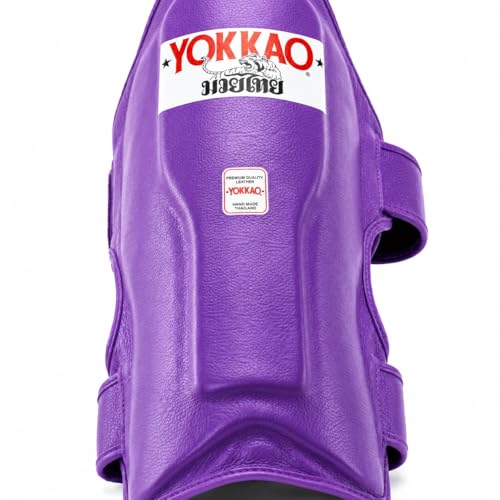 YOKKAO Matrix Muay Thai Kickboxing MMA Shin Guards with Knee Guards - color: Flash Purple, size: Large