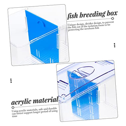 Healifty Miniature Acrylic Fish Breeding Box with Double Isolation Divider Transparent Fish Tank Hatchery Incubator for Betta and Small Aquarium Easy to Clean and Install Safe Water Quality