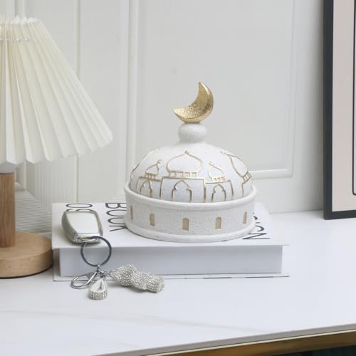 Islamic Cultural Decor Collection - Handcrafted Resin Mosque Models & Tower Ornaments for Home/Office Display Ramadan Decoration (Storage Basin) - style: Storage basin