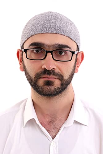 ihvan online Turkish Muslim Winter Velvet Kufi Hats for Men, Taqiya, Takke, Peci, Islamic Caps, Islamic Gifts, Standart Size - color: Light Grey