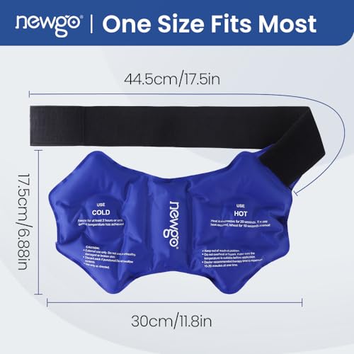 NEWGO Ankle Ice Pack Wrap for Sprained Relief, Ice Pack for Ankle Inuries Reusable, Cold Therapy for Ankles Swelling, Post Surgery Recovery - Blue - color: Blue-1pack