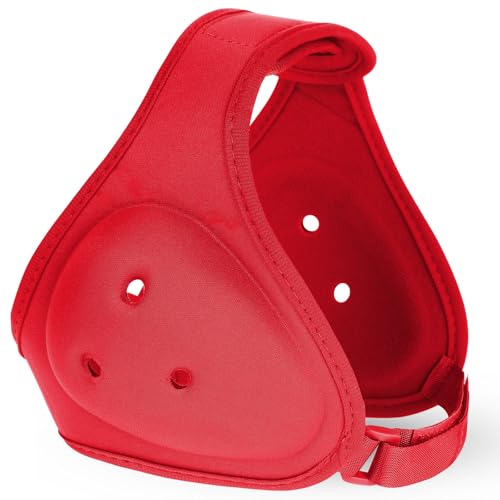 Tellegloww Wrestling Headgear for Kids Youth Soft Grappling Headgear Adjustable Wrestling Ear Guard for Adults - color: Red, style: Classic Style
