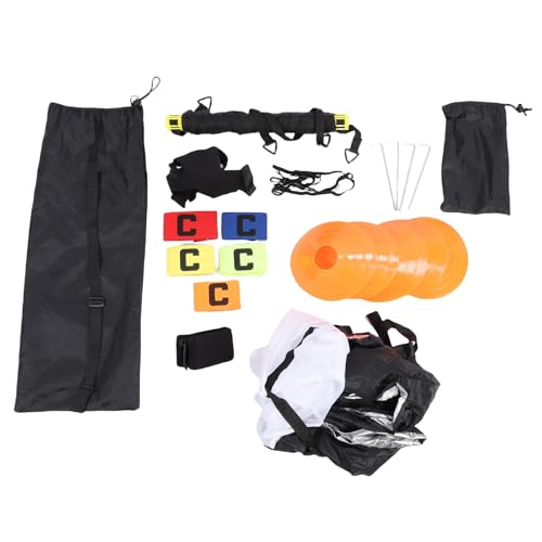 Agility Ladder, Complete Speed Training Equipment Set PE Nylon Material Soccer Cones with Running Umbrella for Football Basketball Soccer Training Kids Youth Adults